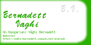 bernadett vaghi business card