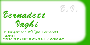 bernadett vaghi business card